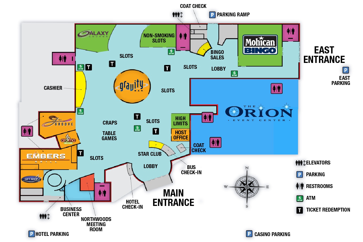 north star mohican casino seating chart