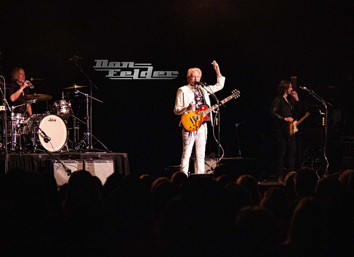 "Don Felder" Logo with a picture of Don Felder performing at The Orion Event Center inside North Star Mohican Casino Resort.